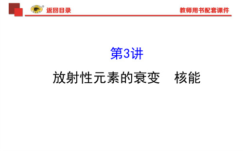 2018《世纪金榜》PPT课件12.3衰变 核能