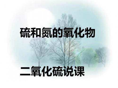 二氧化硫PPT课件21(说课) 人教课标版