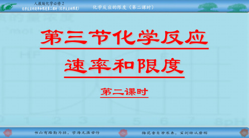 人教版化学必修2第二章第三节化学反应的速率和限度(第二课时)31张ppt