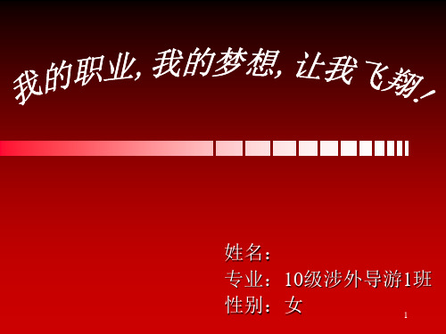 导游英语专业职业生涯规划PPT课件