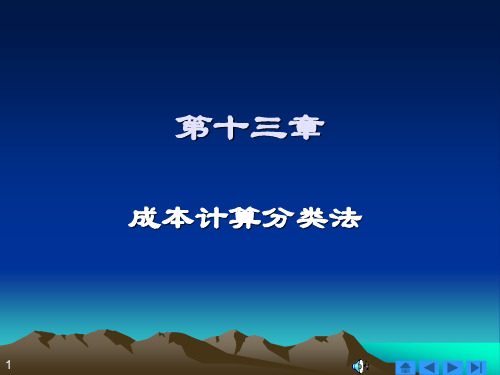 13成本计算分类法