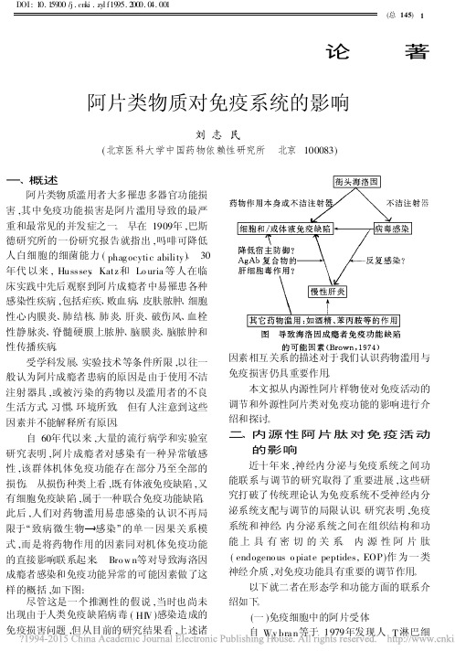 阿片类物质对免疫系统的影响_刘志民