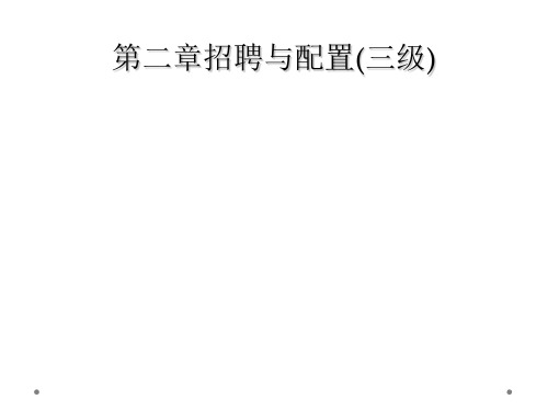 第二章招聘与配置(三级)