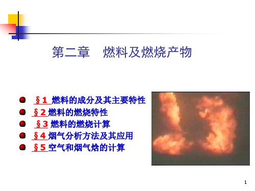 锅炉原理__第2章燃料及燃烧产物解析