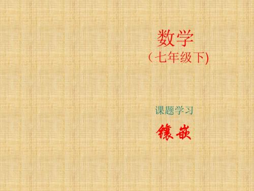 七年级数学下册 第七章 镶嵌课件 新人教版