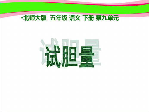 北师大版小学五年级下册语文《试胆量》课件PPT   大赛获奖精美课件PPT