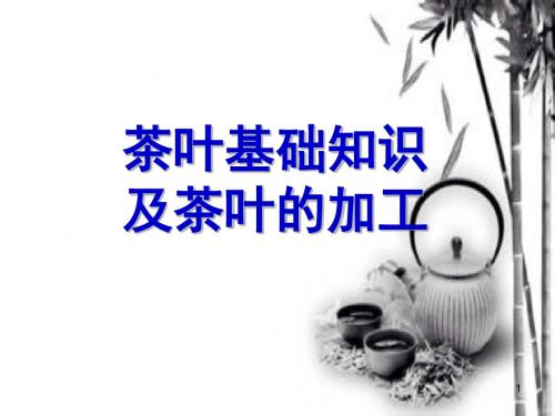 茶叶基础知识及茶叶的加工ppt课件