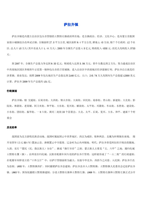 萨拉齐镇