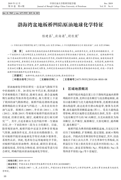 渤海湾盆地板桥凹陷原油地球化学特征