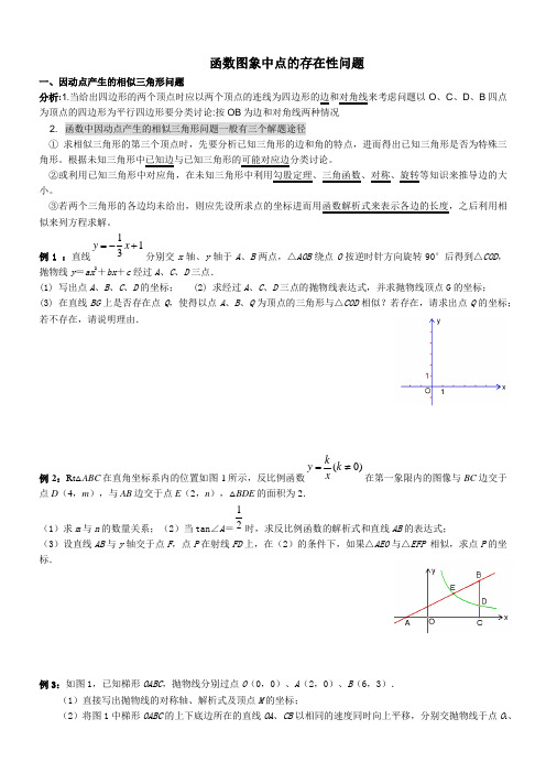因动点产生的相似三角形问题