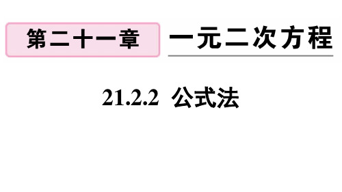 人教版数学九年级上册：21.2.2 公式法  练习课件(共31张PPT)
