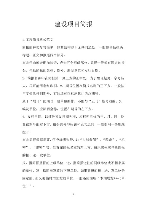 建设项目简报