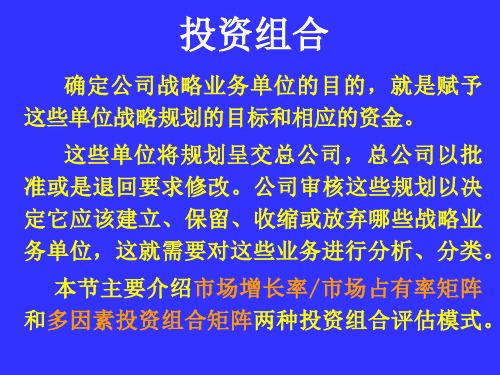 投资组合分析模型
