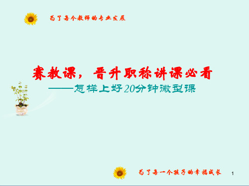 怎样上好20分钟的微型课PPT幻灯片