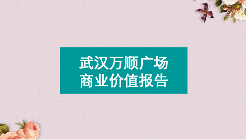某广场商业价值报告(PPT 40页)