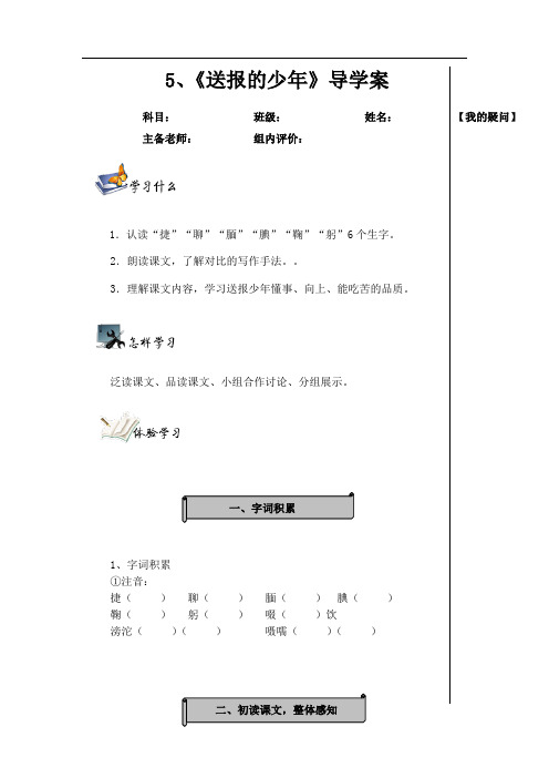 5、送报的少年