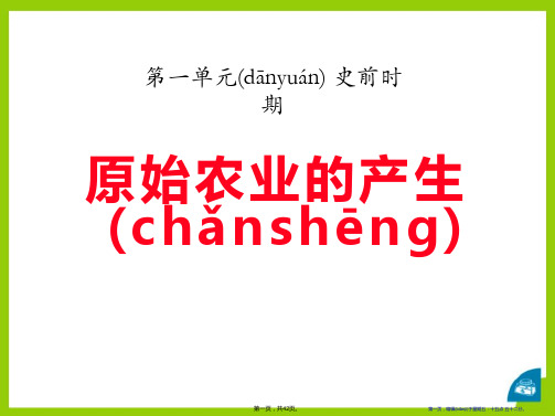 《原始农业的产生》史前时期PPT课件2