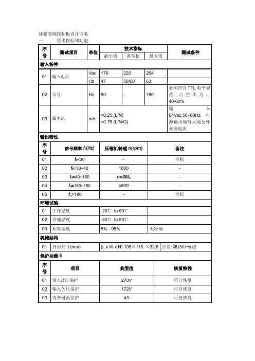 冰箱变频控制板的设计方案