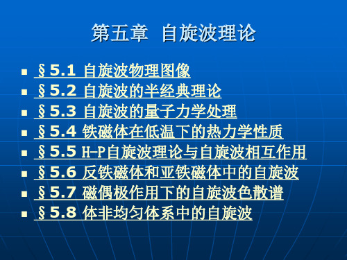第五章  自旋波理论