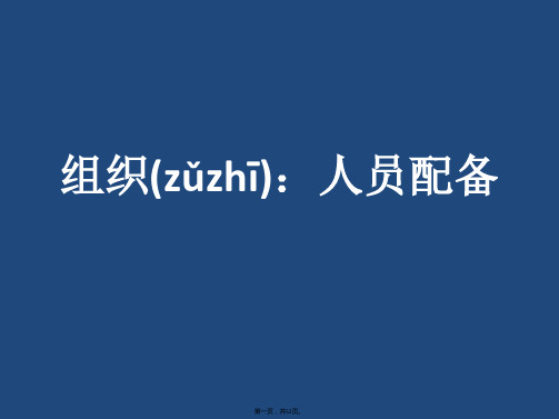 (最新)8组织-人员配备