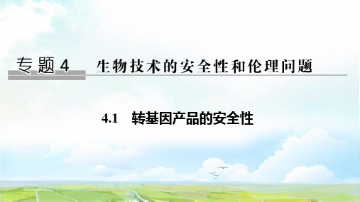 高中生物选修3优质课件：4.1  转基因产品的安全性
