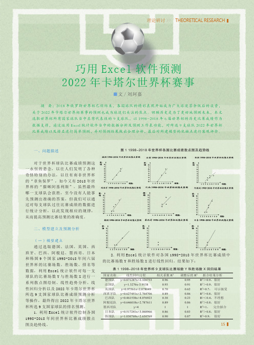 巧用Excel软件预测2022年卡塔尔世界杯赛事