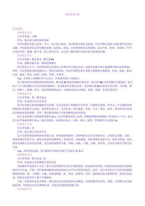 怀孕必备宝典