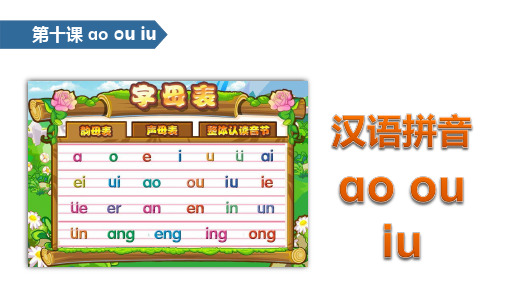 【人教部编本】一年级上册语文汉语拼音aoouiu∣PPT