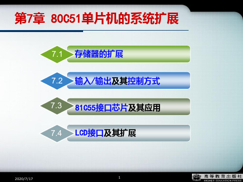 单片机原理及接口技术(第2版) 精品(7-11章)精选文档PPT课件