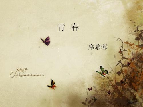 夏添 席慕容《青春》