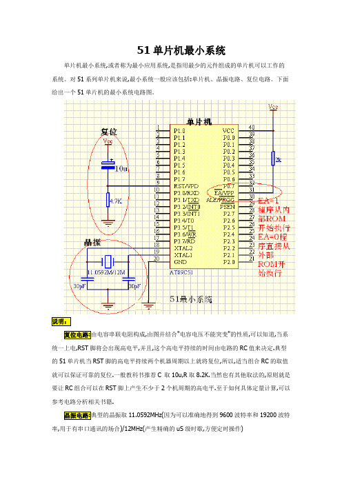 51单片机最小系统