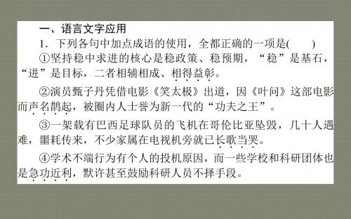 2019版高考语文全程刷题训练计划全国通用(PPT版)：周周测 12