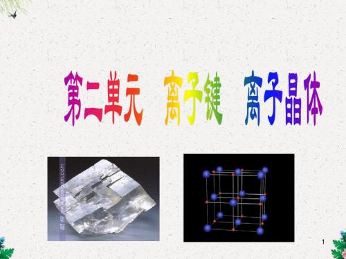 高二化学精品课件 离子键和离子晶体