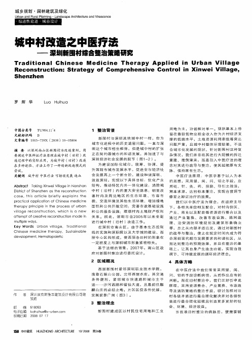 城中村改造之中医疗法——深圳新围村综合整治策略研究