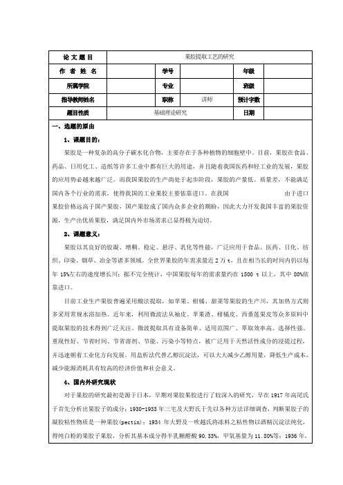 果胶提取工艺的研究