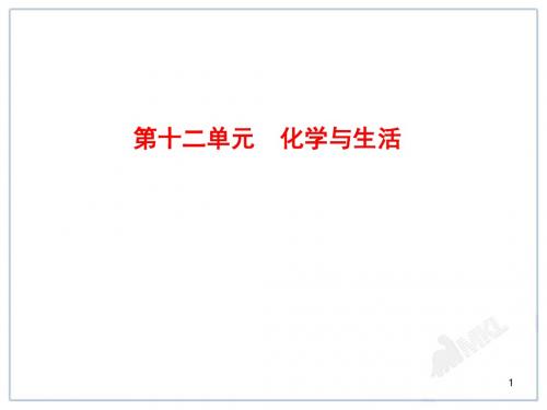 新人教版九年级化学下册：中考化学一轮复习第12单元《化学与生活》
