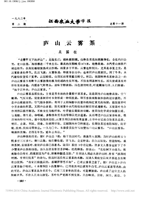 探寻庐山云雾茶