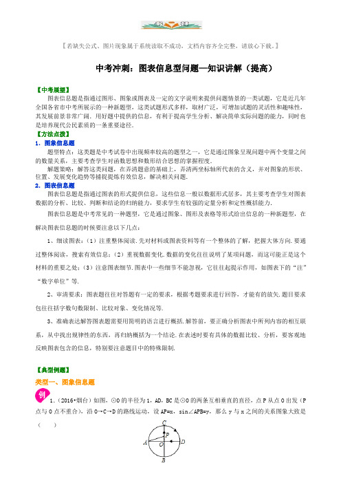 中考数学冲刺：图表信息型问题--考点例题讲解+练习(提高).doc