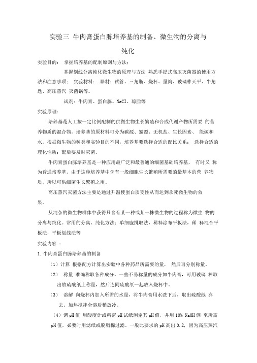牛肉膏蛋白胨培养基配方