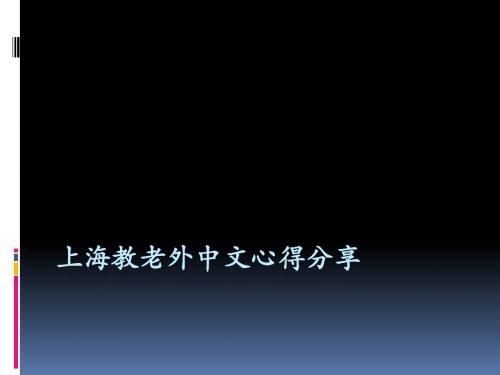 上海教老外中文心得分享