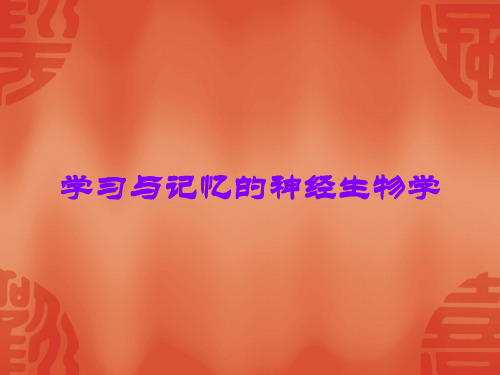 学习与记忆的神经生物学