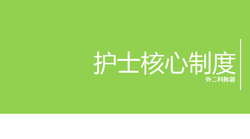 护士核心制度范本(共39张PPT)