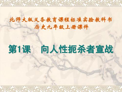 第1课  向人性扼杀者宣战课件