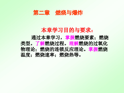 化工安全   第二章-燃烧与爆炸教材