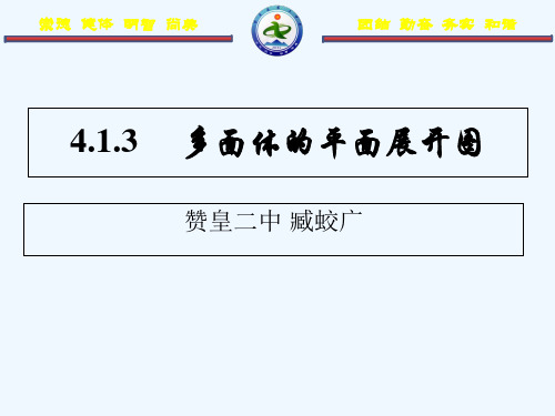 数学人教版七年级上册4.1.3多面体的平面展开图
