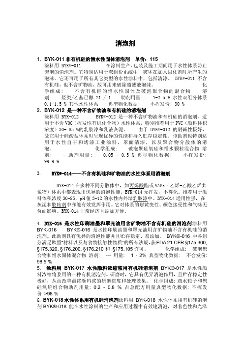 BYK消泡剂
