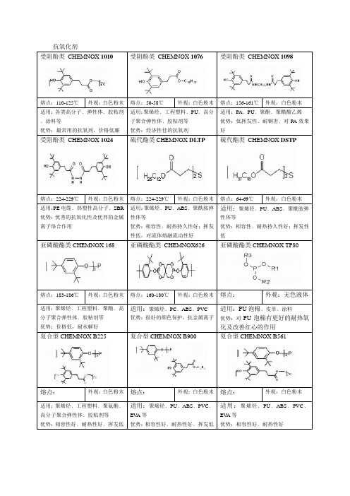 受阻酚类抗氧化剂