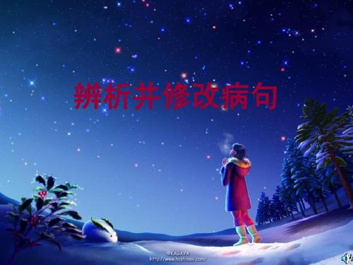 辨析并修改病句