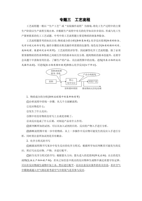 广东中考化学专题复习 二轮 专题三工艺流程