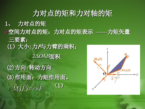 3力矩力偶力偶系
